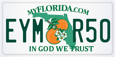 FL license plate EYMR50