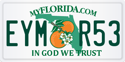 FL license plate EYMR53