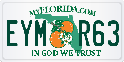 FL license plate EYMR63