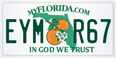 FL license plate EYMR67