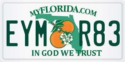 FL license plate EYMR83
