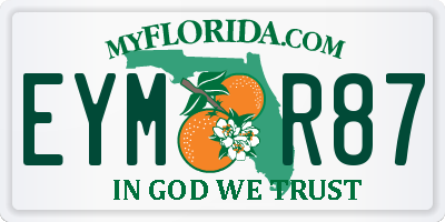 FL license plate EYMR87