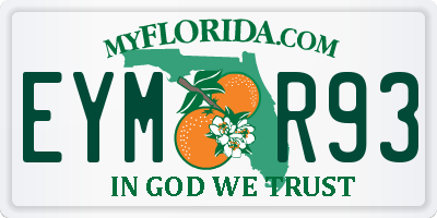 FL license plate EYMR93