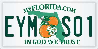 FL license plate EYMS01
