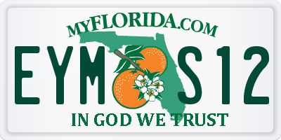 FL license plate EYMS12