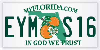 FL license plate EYMS16
