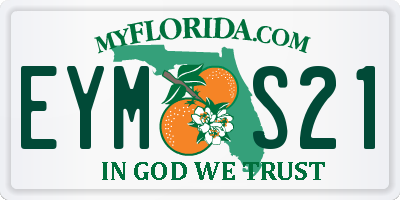 FL license plate EYMS21