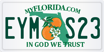 FL license plate EYMS23