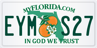 FL license plate EYMS27