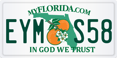 FL license plate EYMS58