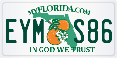 FL license plate EYMS86