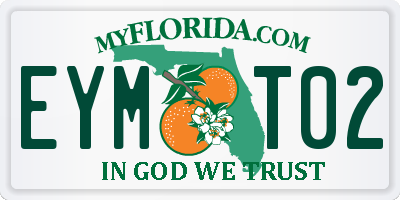 FL license plate EYMT02