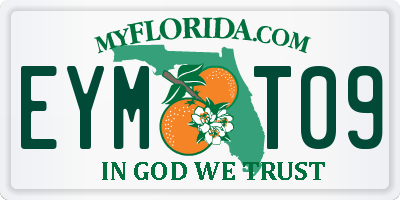 FL license plate EYMT09