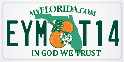 FL license plate EYMT14