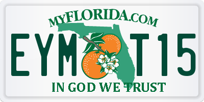 FL license plate EYMT15