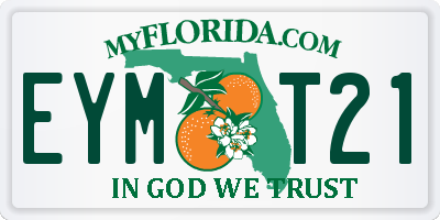 FL license plate EYMT21