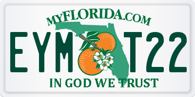 FL license plate EYMT22