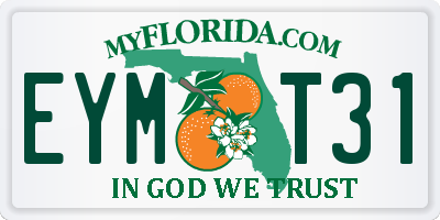 FL license plate EYMT31