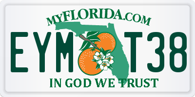 FL license plate EYMT38