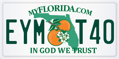 FL license plate EYMT40