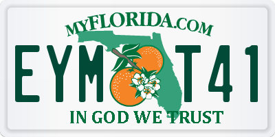 FL license plate EYMT41