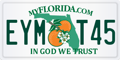 FL license plate EYMT45