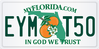 FL license plate EYMT50
