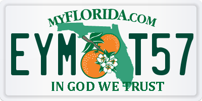 FL license plate EYMT57