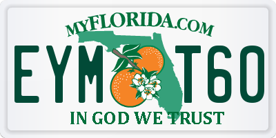 FL license plate EYMT60
