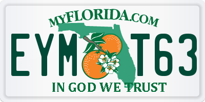 FL license plate EYMT63