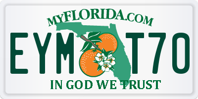 FL license plate EYMT70