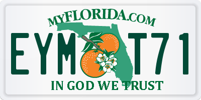 FL license plate EYMT71