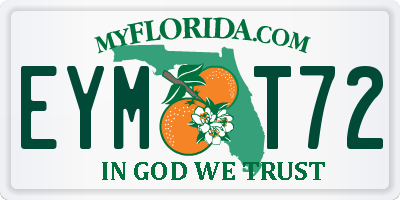 FL license plate EYMT72
