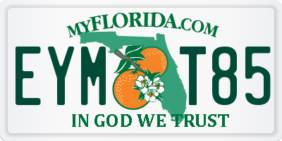 FL license plate EYMT85
