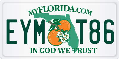 FL license plate EYMT86