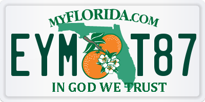 FL license plate EYMT87