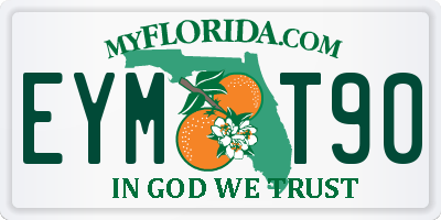 FL license plate EYMT90