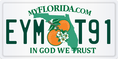 FL license plate EYMT91
