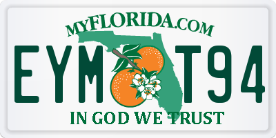 FL license plate EYMT94