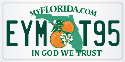 FL license plate EYMT95