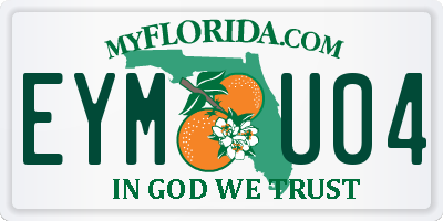 FL license plate EYMU04