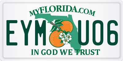 FL license plate EYMU06