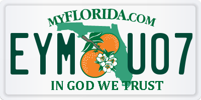 FL license plate EYMU07
