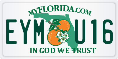 FL license plate EYMU16