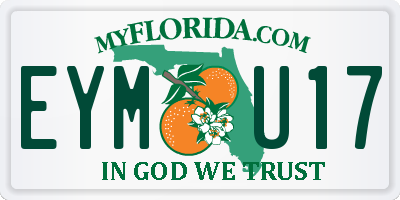 FL license plate EYMU17