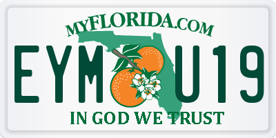FL license plate EYMU19