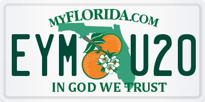 FL license plate EYMU20