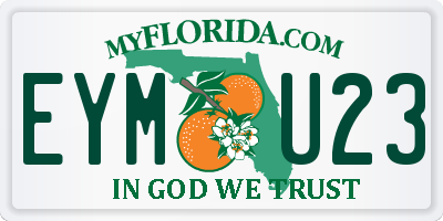 FL license plate EYMU23