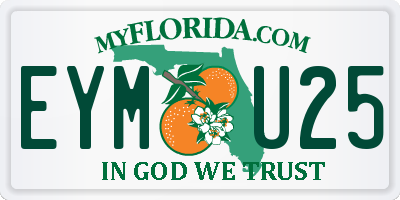 FL license plate EYMU25