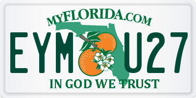 FL license plate EYMU27